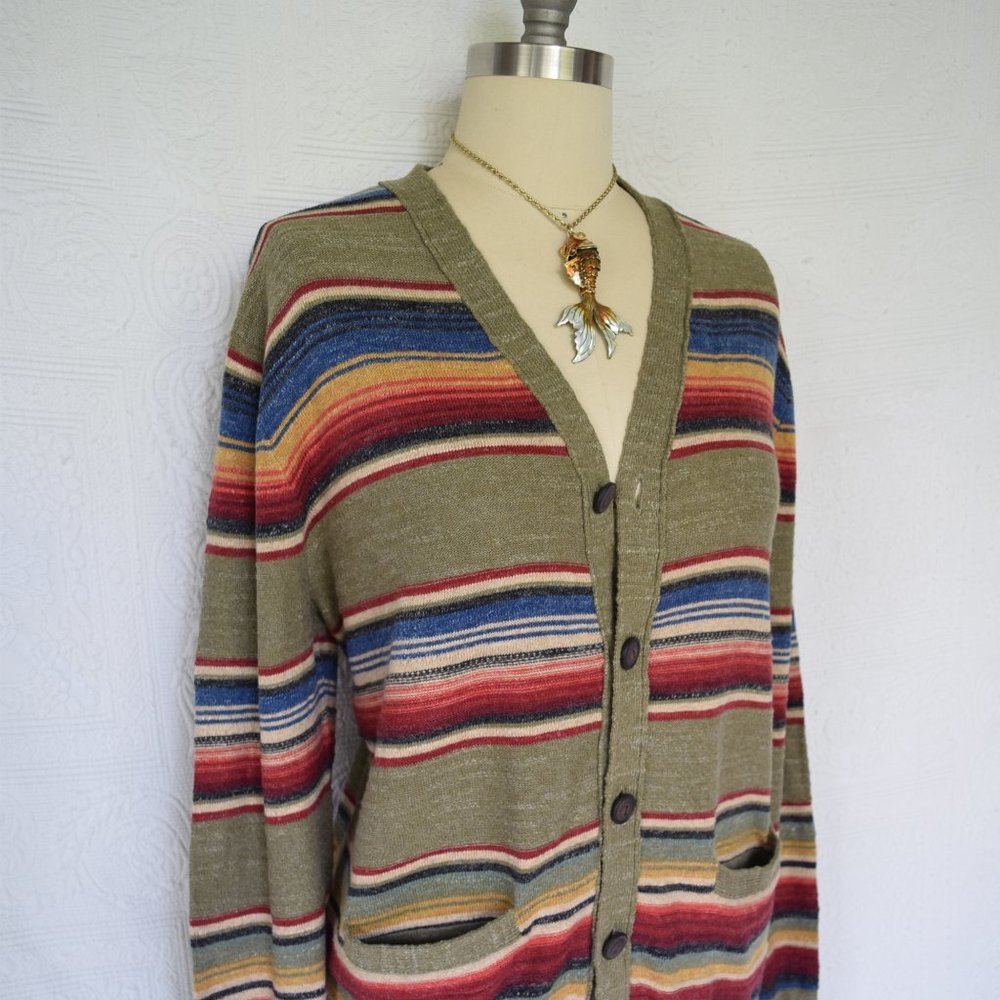 Ralph Lauren Aztec Wool blanket Navajo cardigan - Picture 3 of 10